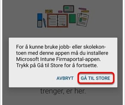 Android - Gå til Store Intune - Klikk for stort bilde